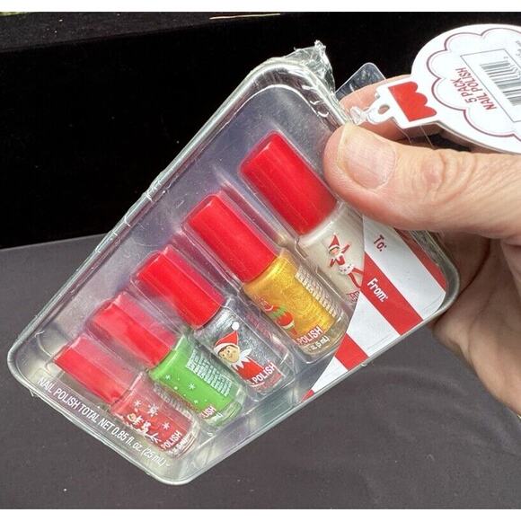 Official Elf On The Shelf 5 Pack Nail Polish In Collectible Tin Christmas NWT! - Picture 6 of 6